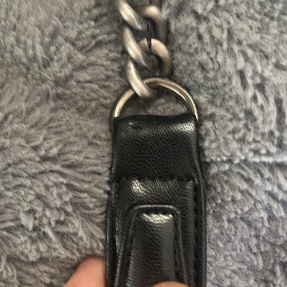 Vintage Chanel bag black leather chain strap - Picture 7 of 13